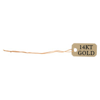 Pre-Printed "14KT GOLD" Plastic String Tags (x1000)