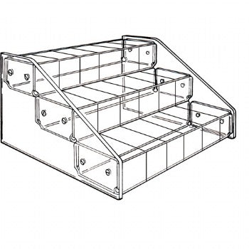 3 Tier 18 Compartment Acrylic Display