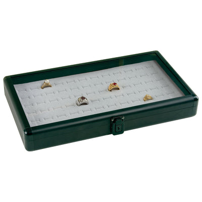 Black Aluminum Glass-Top Case