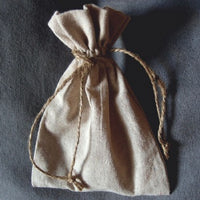 Linen Bag with Jute Cord 4" x 6"