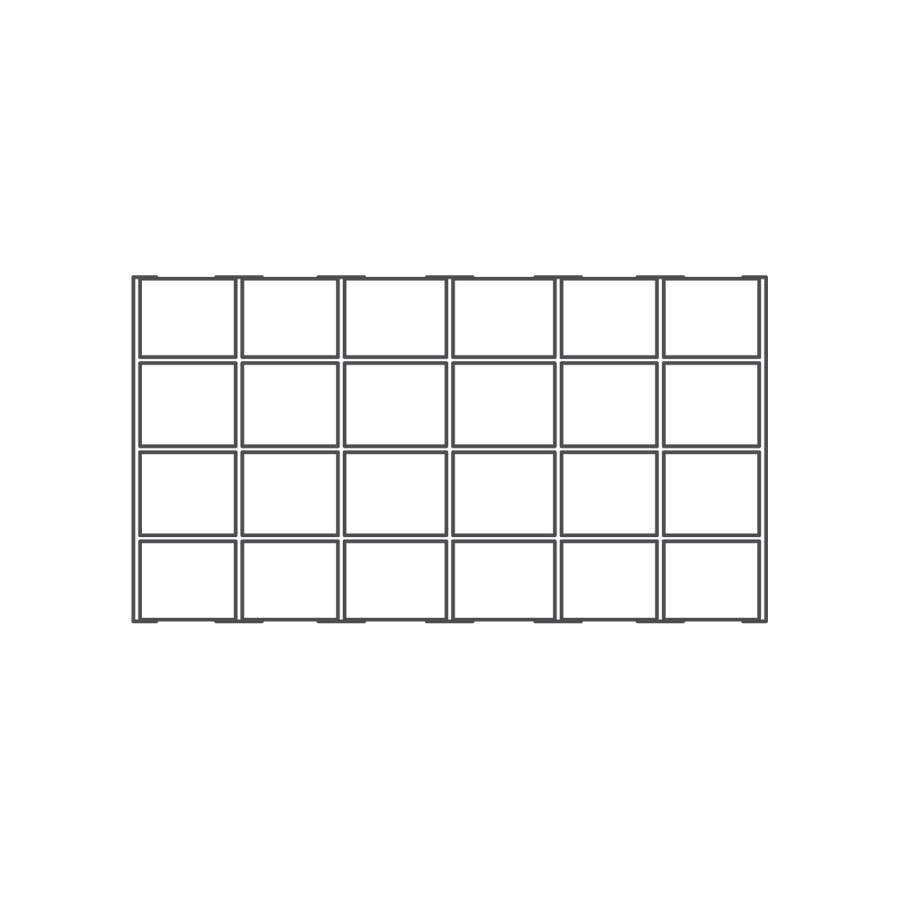 24 Compartment Full Size Tray Liner