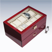 Rosewood Glass Top Watch Display Case