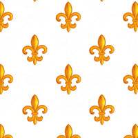 Gold Fleur-de-lis pattern on white tissue paper