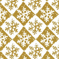 Snowflake Check Gold Printed Tissue Paper