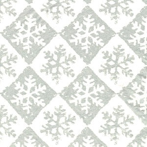 Snowflake Check Silver Printed Tissue Paper