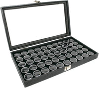 Glass Top Display Case with 50 Gem Jar insert