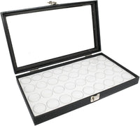 Glass Top Display Case with 24 Gem Jar insert