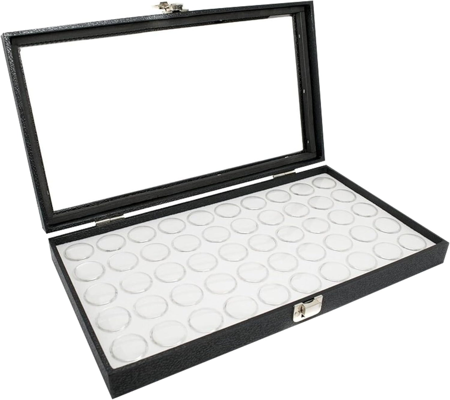 Glass Top Display Case with 50 Gem Jar insert