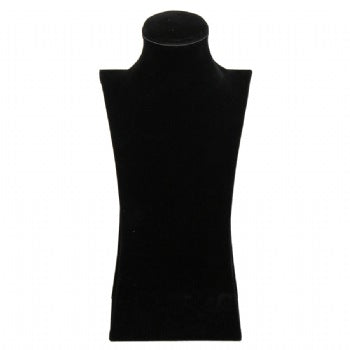 Large Black Velvet Contoured Neck Display