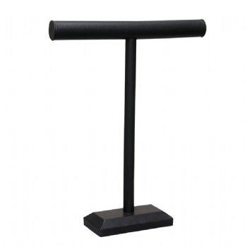 Black Leatherette Round Shape T-Bar