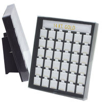 14 KT. GOLD Earring Display Box with 36 Puff Pad Set