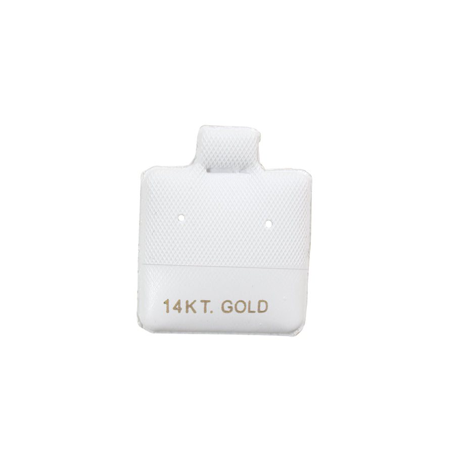 "14KT. Gold" 1" x 1" Vinyl White Puff Pad (x100)