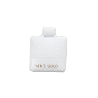 14KT. Gold 1" x 1" Vinyl White Puff Pad (x100)