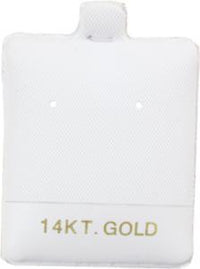 14KT. Gold 1 1/2" x 1 3/4" Vinyl White Puff Pad (x100)