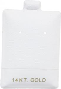 "14KT. Gold" 1 1/2" x 2" Vinyl White Puff Pad (x100)