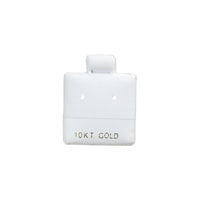 10KT. Gold 1" x 1" Vinyl White Puff Pad (x100)