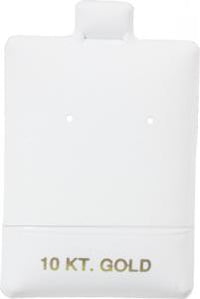 10KT. Gold 1 1/2" x 2" Vinyl White Puff Pad (x100)