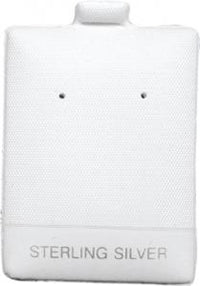 Sterling Silver 1 1/2" x 2" Vinyl White Puff Pad (x100)