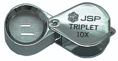 Chrome Plated 10X Triplet Loupe