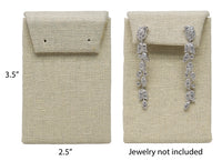 Beige Linen Leaning Drop Earring Jewelry Display (Price for one)