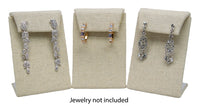 Beige Linen Leaning Drop Earring Jewelry Display (Price for one)