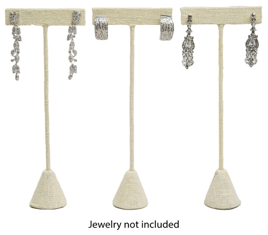 Beige Linen Earring Tree (Large)