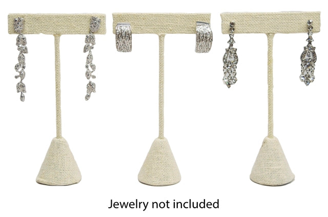 Beige Linen Earring Tree (Small)