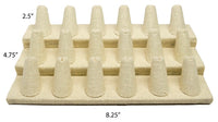 18 Slot Beige Linen Ring/Cufflink Tray Stand Holder Jewelry Display