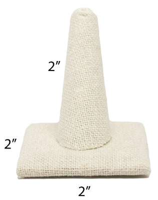 Beige Linen 1 Finger Ring Stand