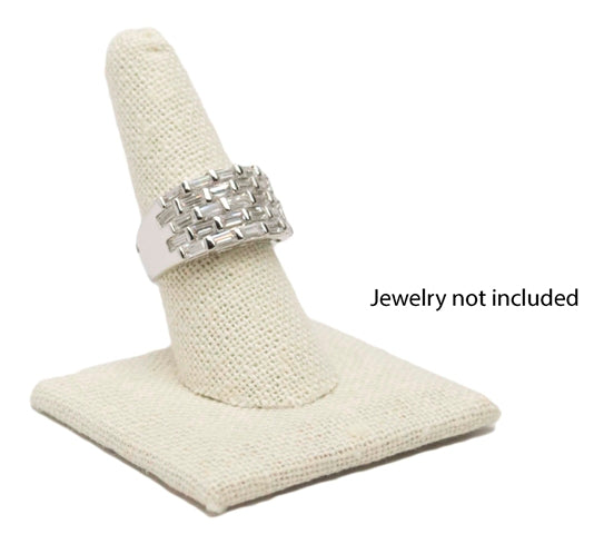 Beige Linen 1 Finger Ring Stand