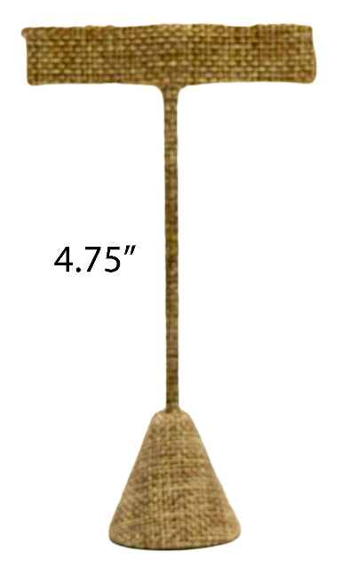 Burlap Earring Tree T-Bar Display Stand (Small)