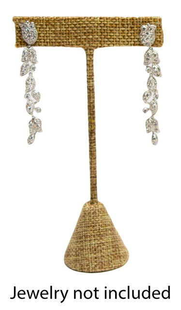 Burlap Earring Tree T-Bar Display Stand (Medium)