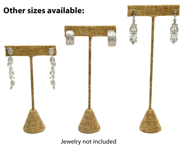 Burlap Earring Tree T-Bar Display Stand (Medium)