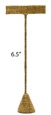 Burlap Earring Tree T-Bar Display Stand (Large)