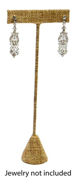 Burlap Earring Tree T-Bar Display Stand (Large)