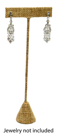 Burlap Earring Tree T-Bar Display Stand (Large)