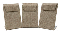 Burlap Leaning Drop Earring Jewelry Display Stand (Price for one)