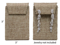 Burlap Leaning Drop Earring Jewelry Display Stand (Price for one)
