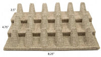 18 Finger Burlap Ring Stand Holder Jewelry Display