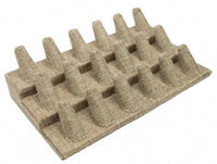 18 Finger Burlap Ring Stand Holder Jewelry Display