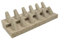 12 Finger Burlap Ring Stand Holder Jewelry Display