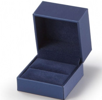 Navy Leatherette Ring Slit Box