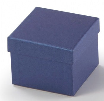 Navy blue Leatherette Ring Slit Box