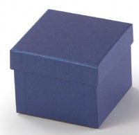 Navy blue Leatherette Ring Slit Box