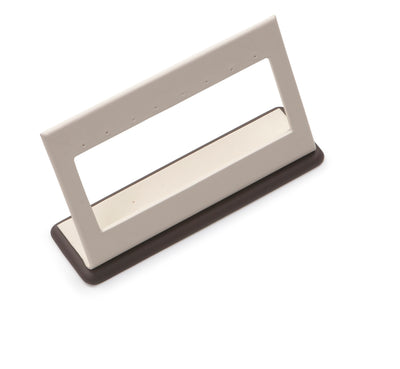 Chocolate/Beige Leatherette 4 Pairs Earring Display