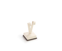 Chocolate/Beige Leatherette Short Earring Stand