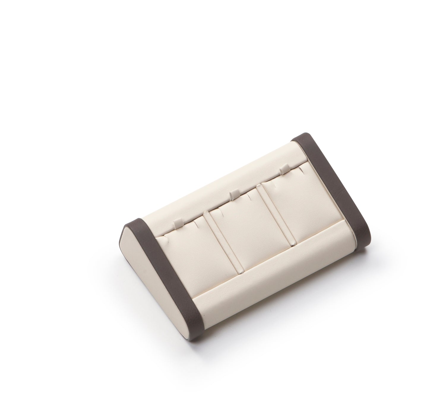 Chocolate/Beige Leatherette 3 Pendant Stand