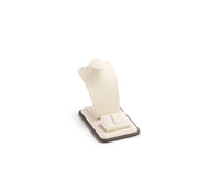 Chocolate/Beige Leatherette Pendant/ Ring Stand
