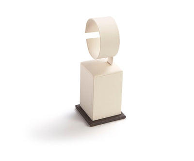 Chocolate/Beige Leatherette Tall Watch Stand