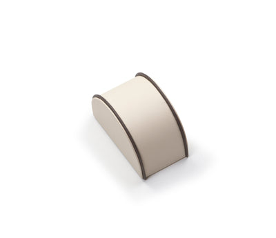 Chocolate/Beige Leatherette Small Bracelet Dome